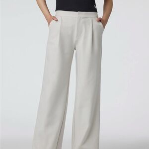 Elegant Grey Women's Wide-Leg Pants